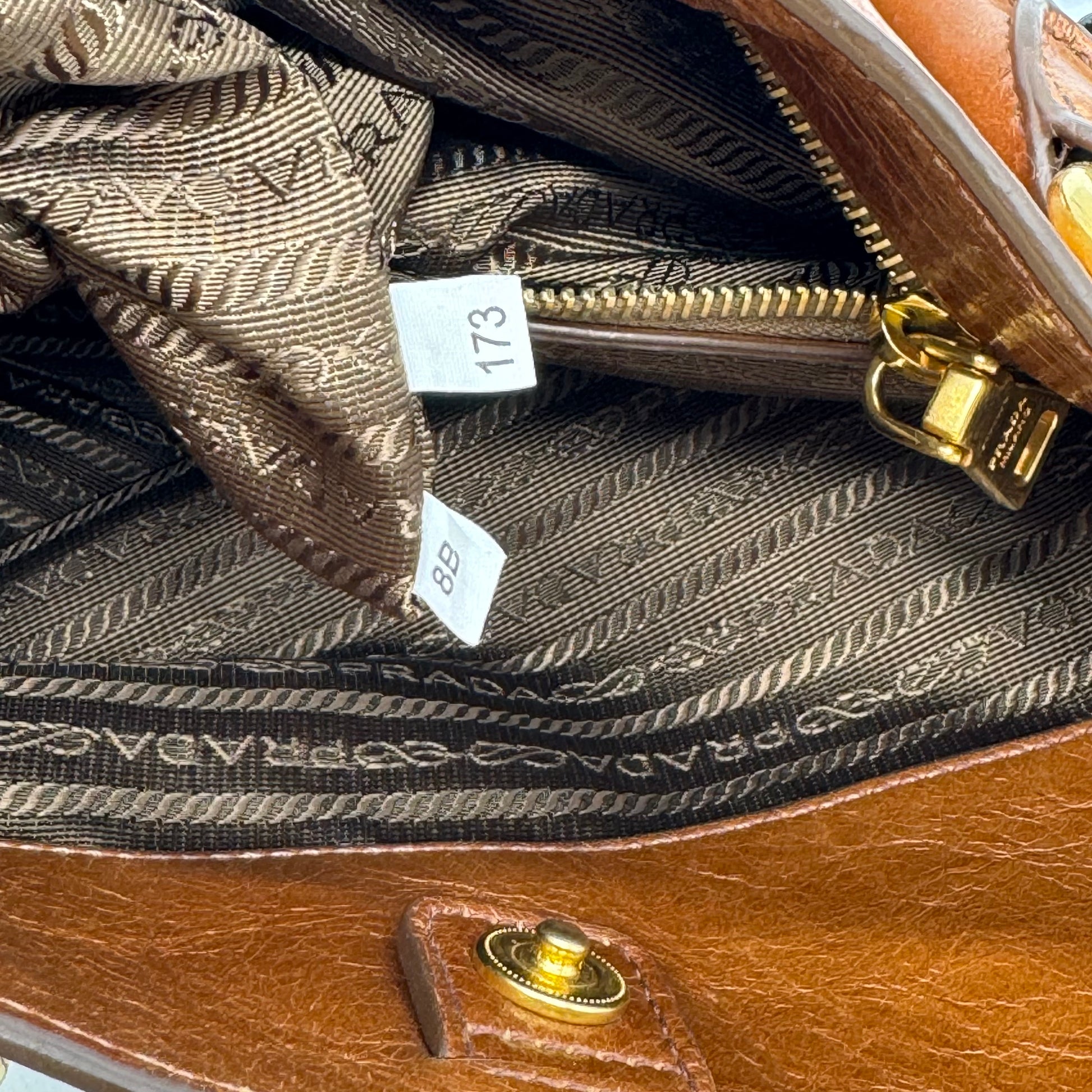 Brown Vitello Shine Tote