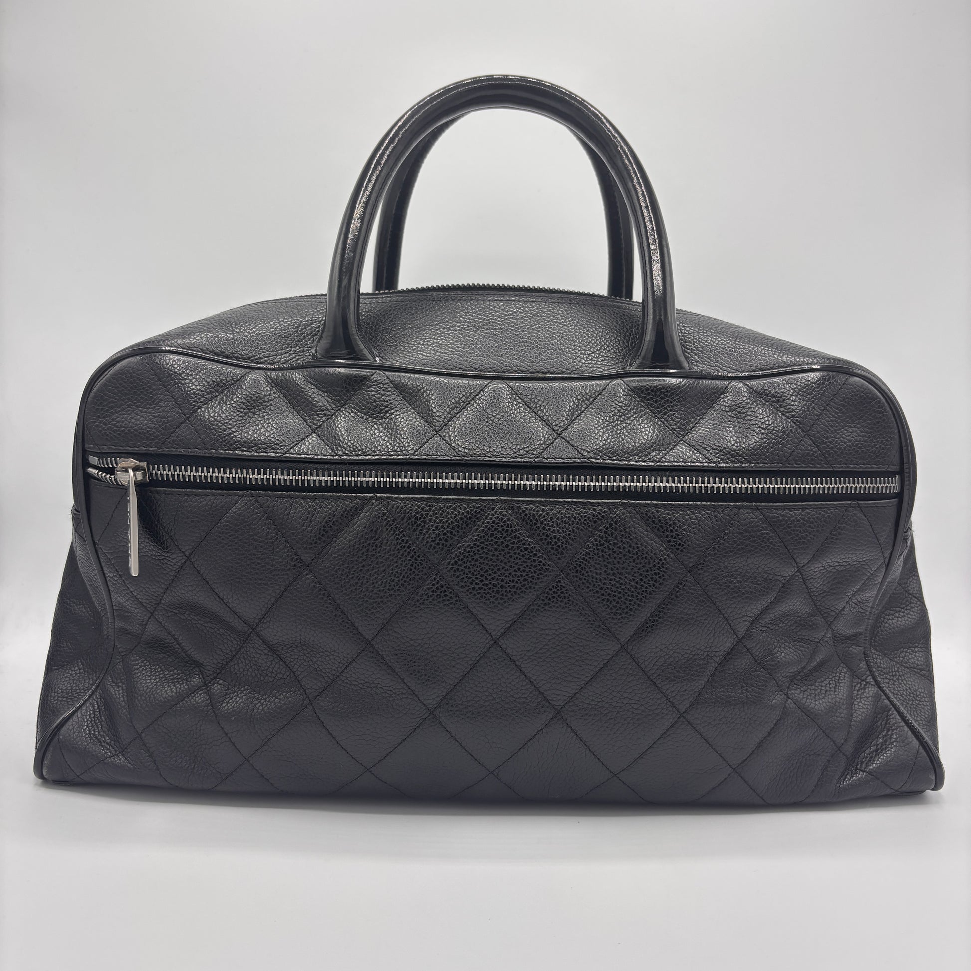 Chanel Bowler Bag Black Quilted Caviar Leather