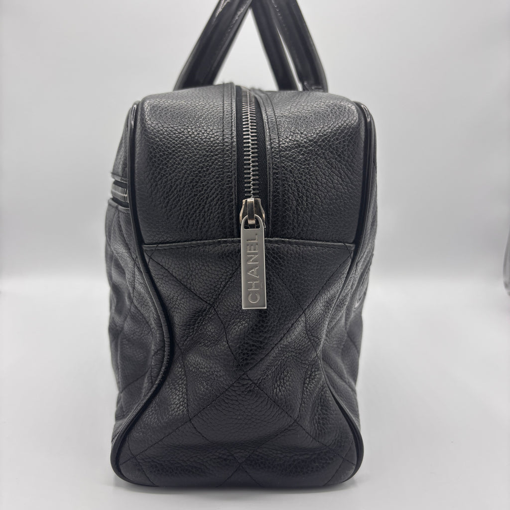 Chanel Bowler Bag Black Quilted Caviar Leather
