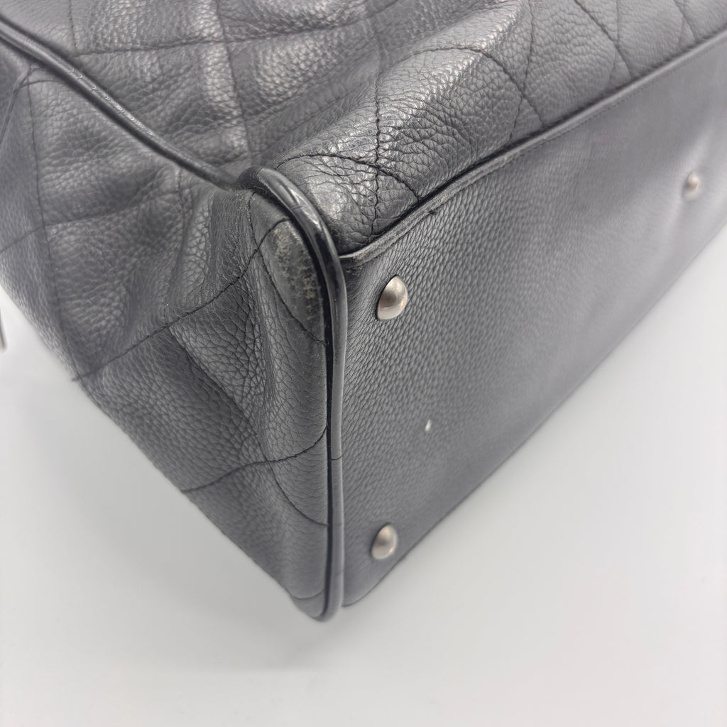 Chanel Bowler Bag Black Quilted Caviar Leather