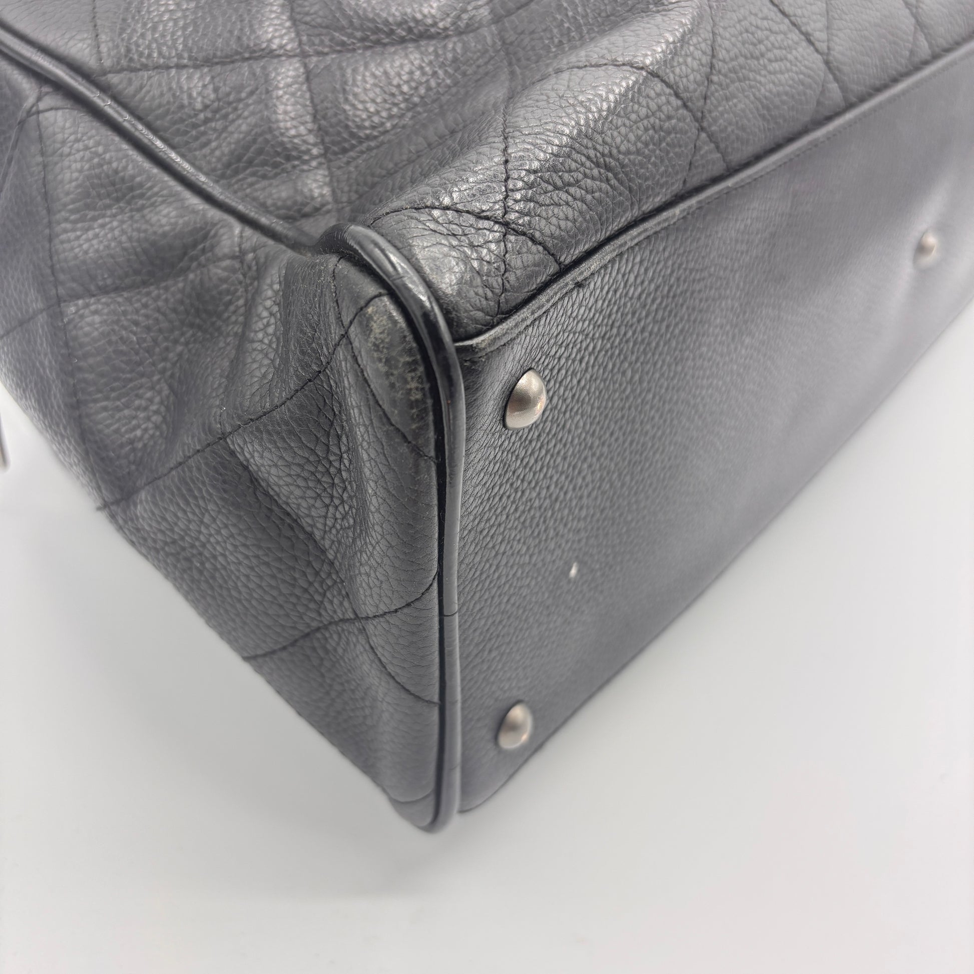 Chanel Bowler Bag Black Quilted Caviar Leather