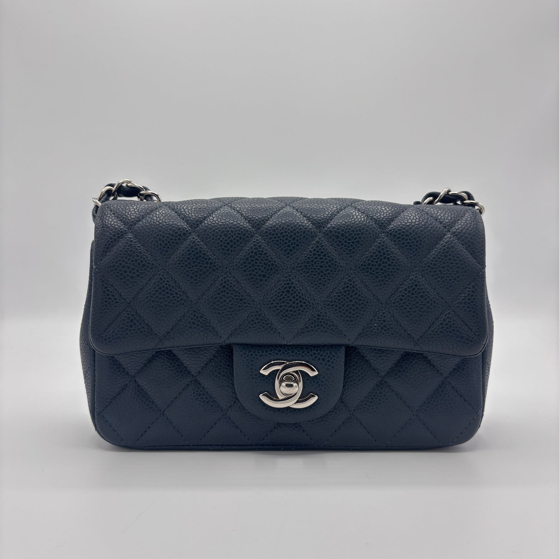 Classic Single Flap Bag Quilted Caviar Mini