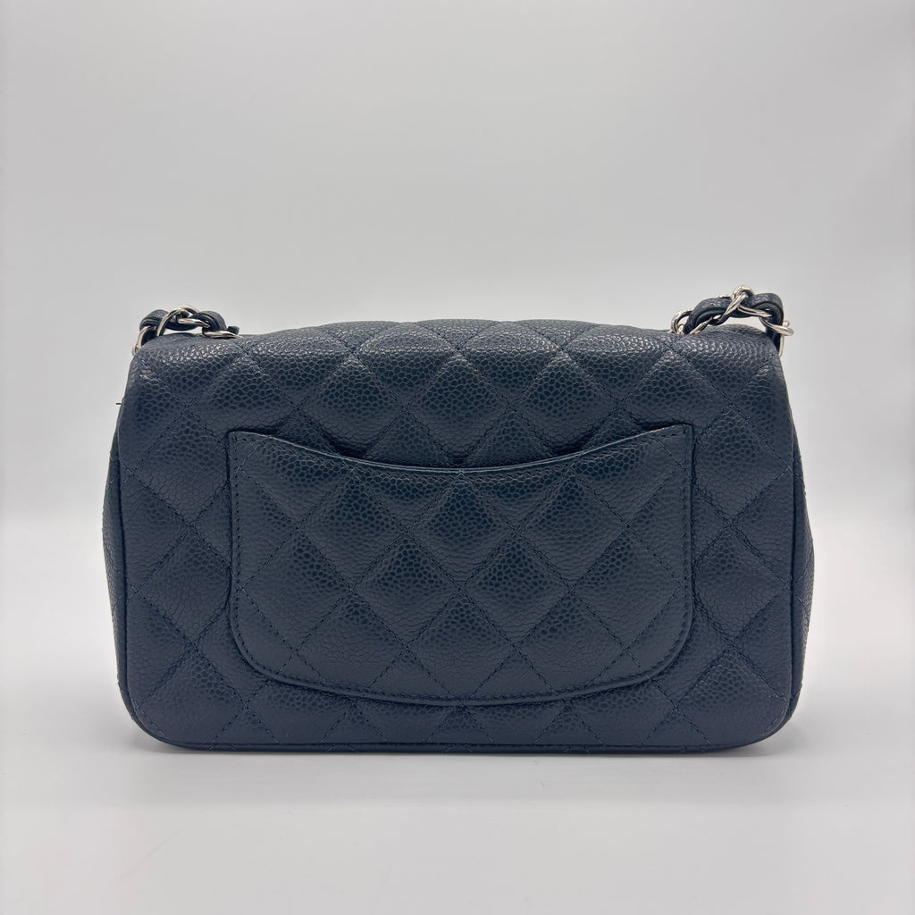 Classic Single Flap Bag Quilted Caviar Mini