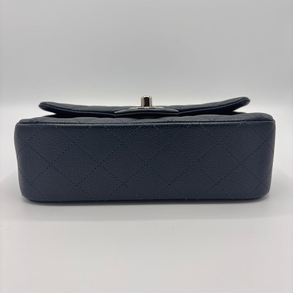 Classic Single Flap Bag Quilted Caviar Mini