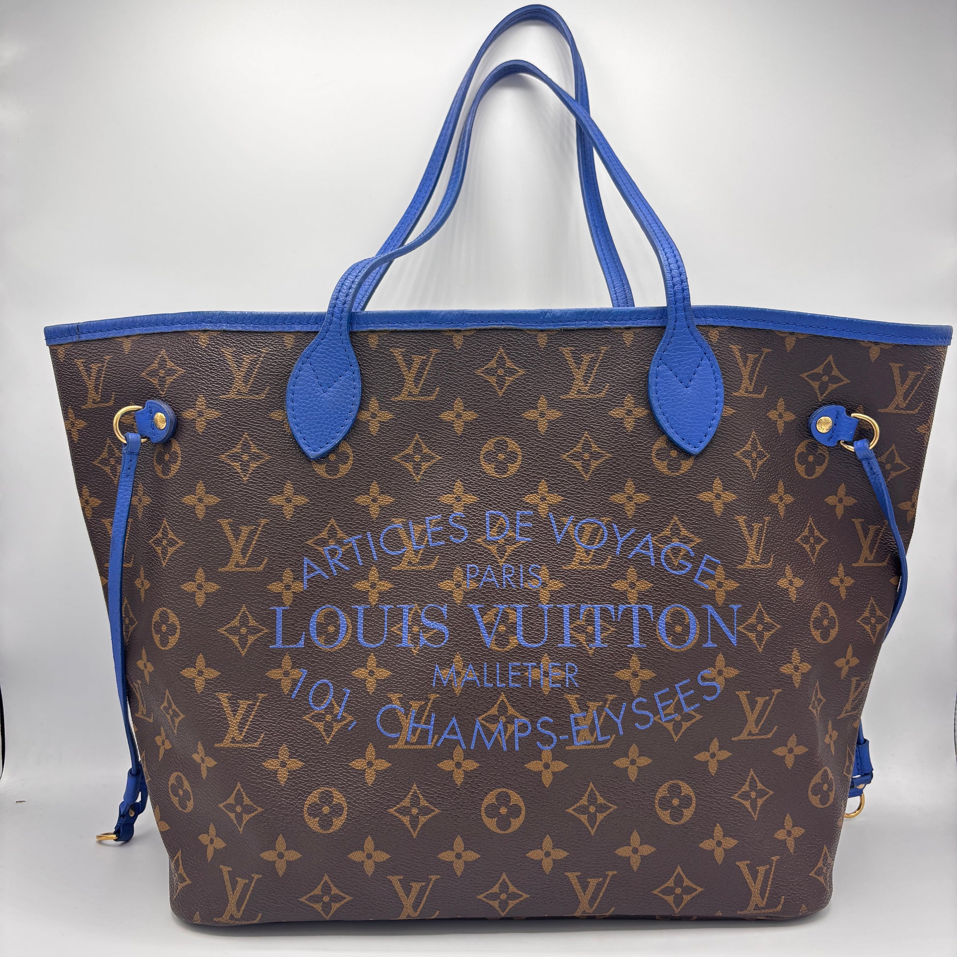Neverfull Tote Limited Edition Ikat Monogram Canvas with Leather MM