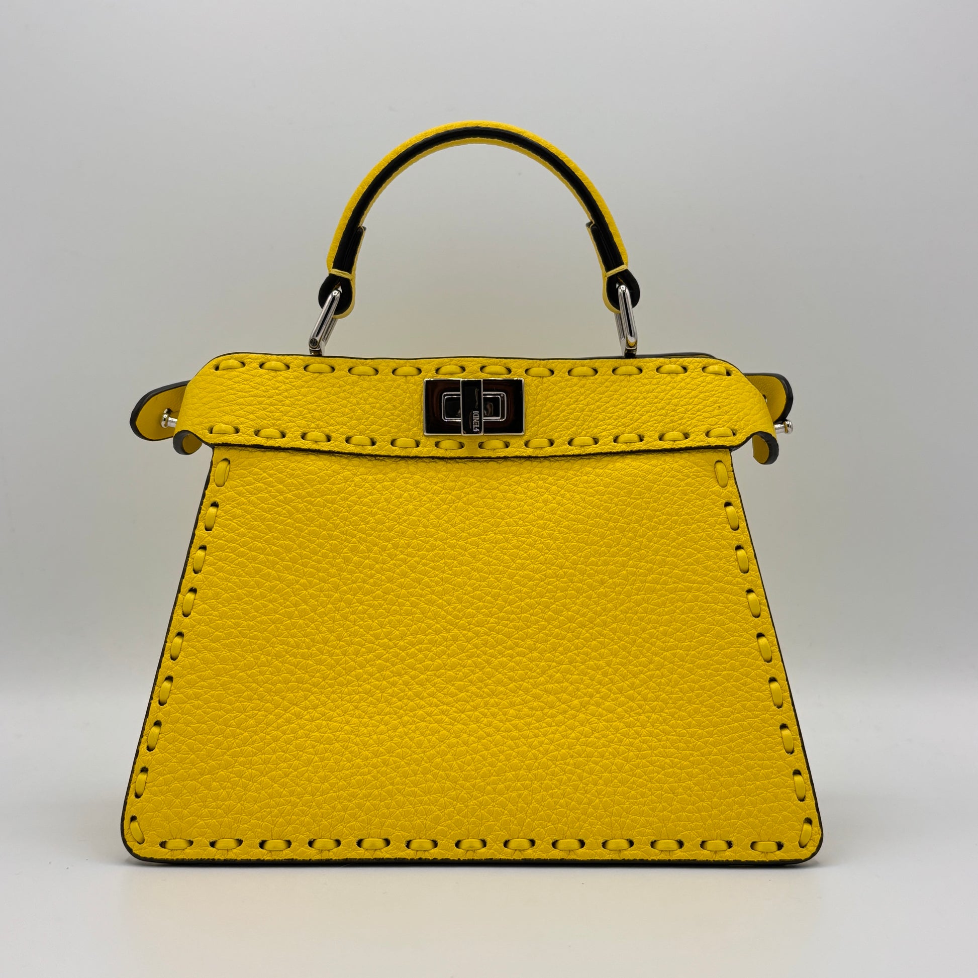 Selleria Peekaboo Bag Leather Mini Yellow