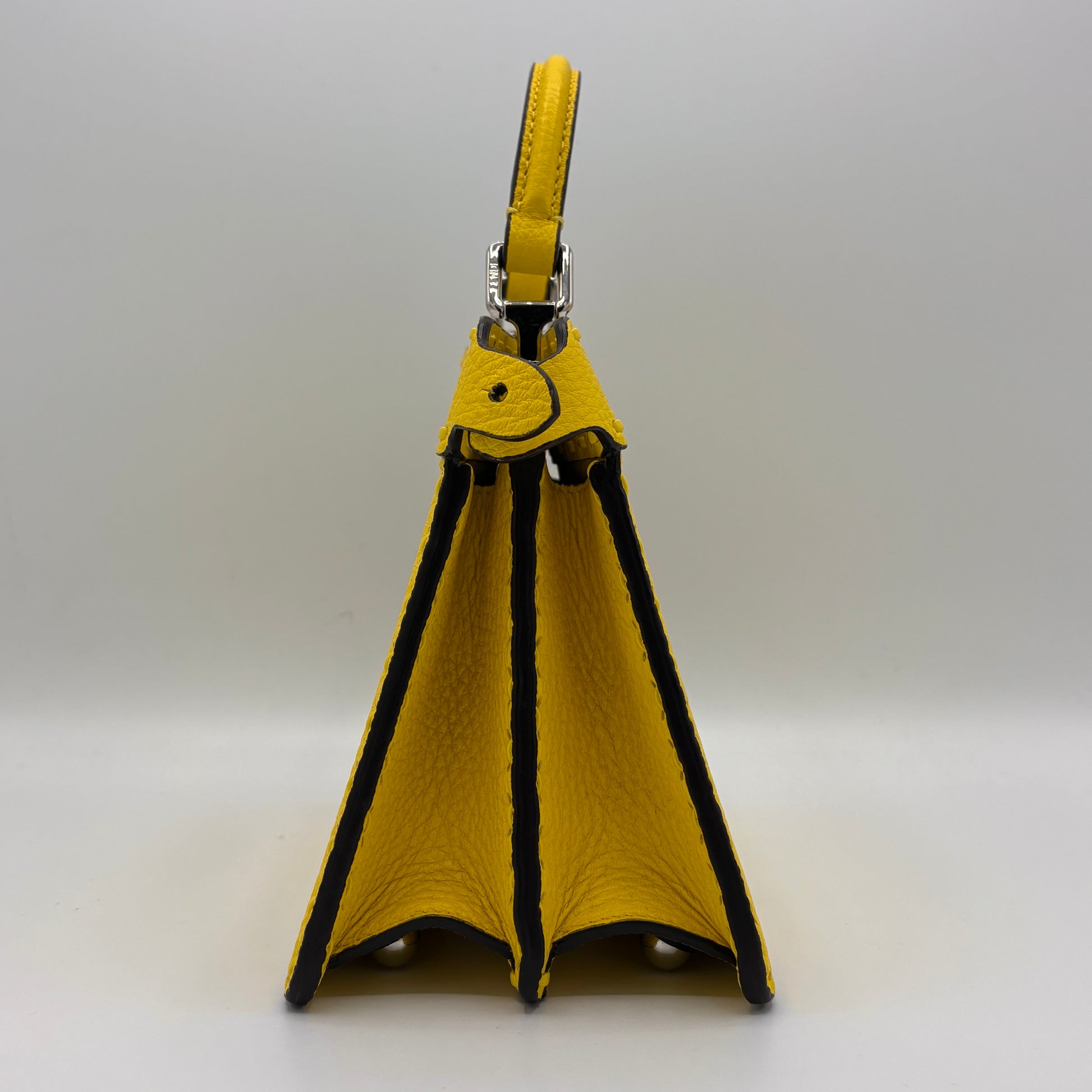 Selleria Peekaboo Bag Leather Mini Yellow