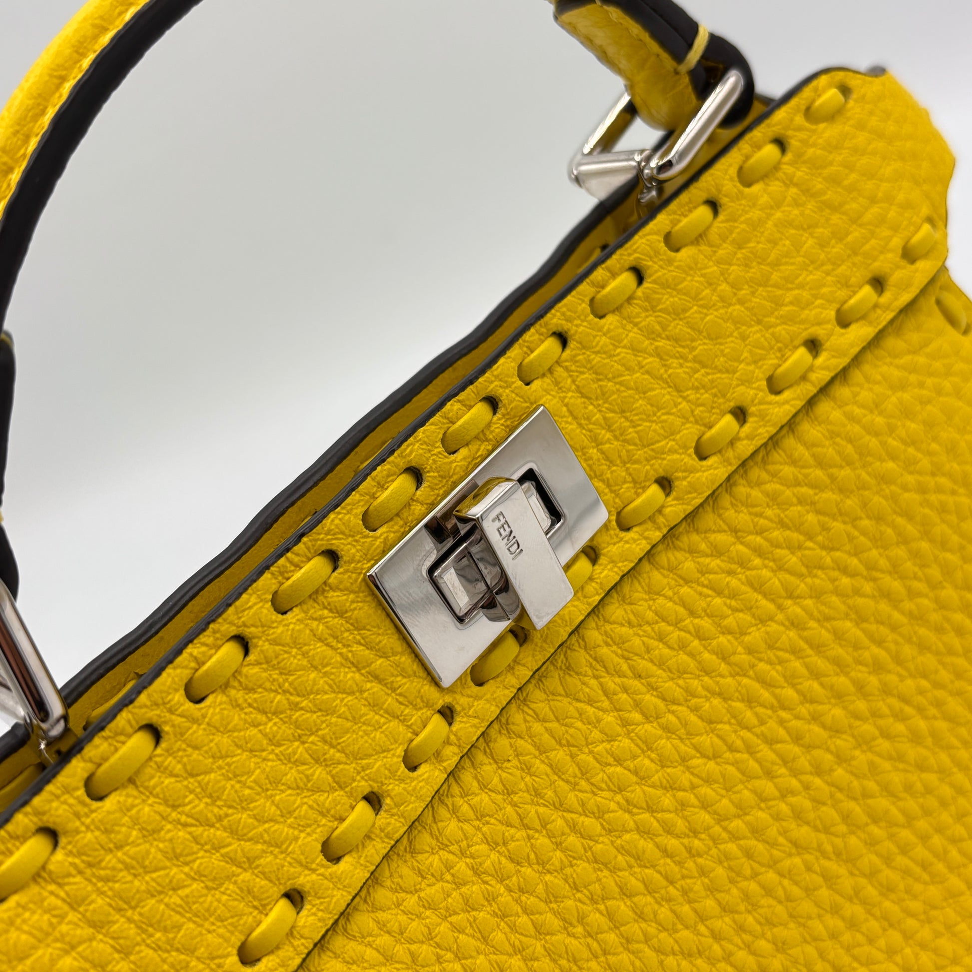 Selleria Peekaboo Bag Leather Mini Yellow