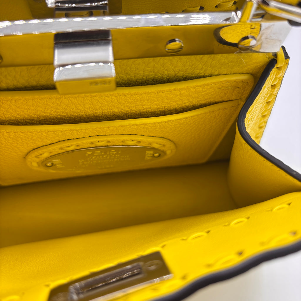 Selleria Peekaboo Bag Leather Mini Yellow