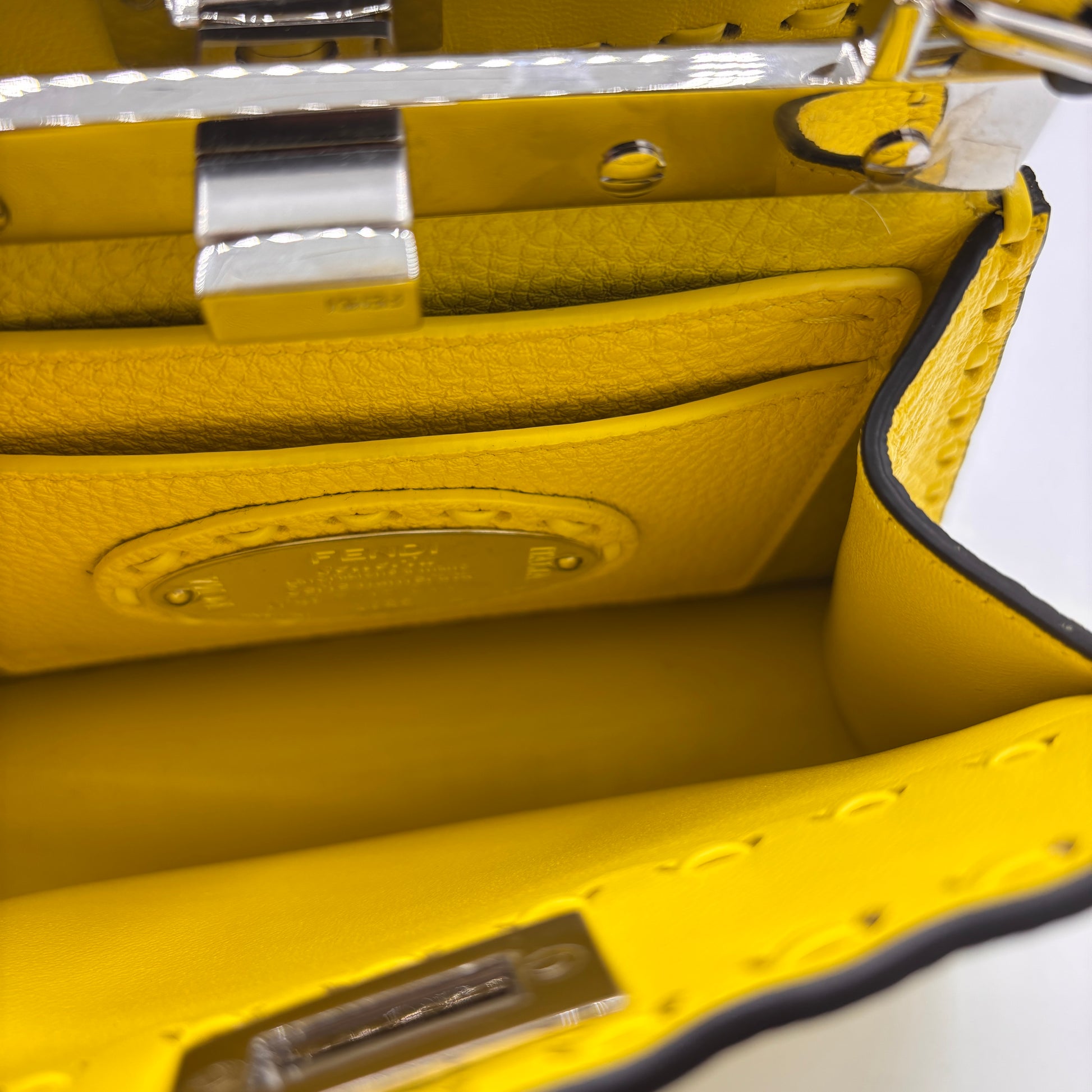 Selleria Peekaboo Bag Leather Mini Yellow