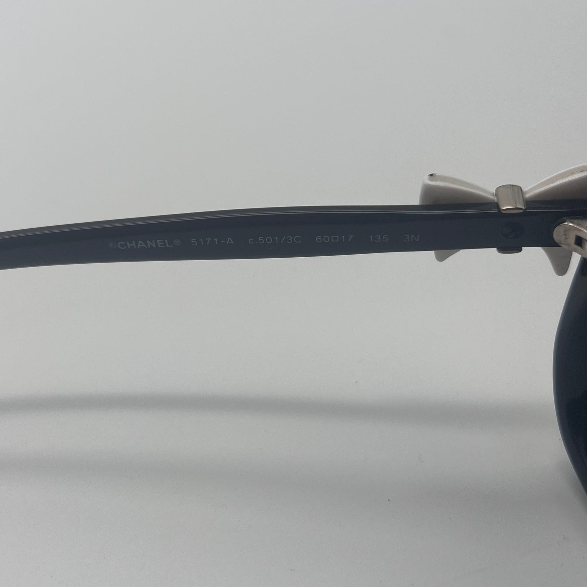 Acetate CC Bow Sunglasses 5171 Black White