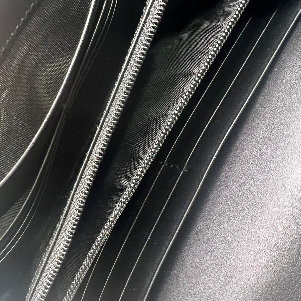 Guccissima Signature Bowy Continental Wallet Black twins