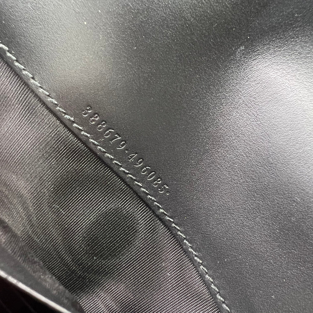 Guccissima Signature Bowy Continental Wallet Black twins