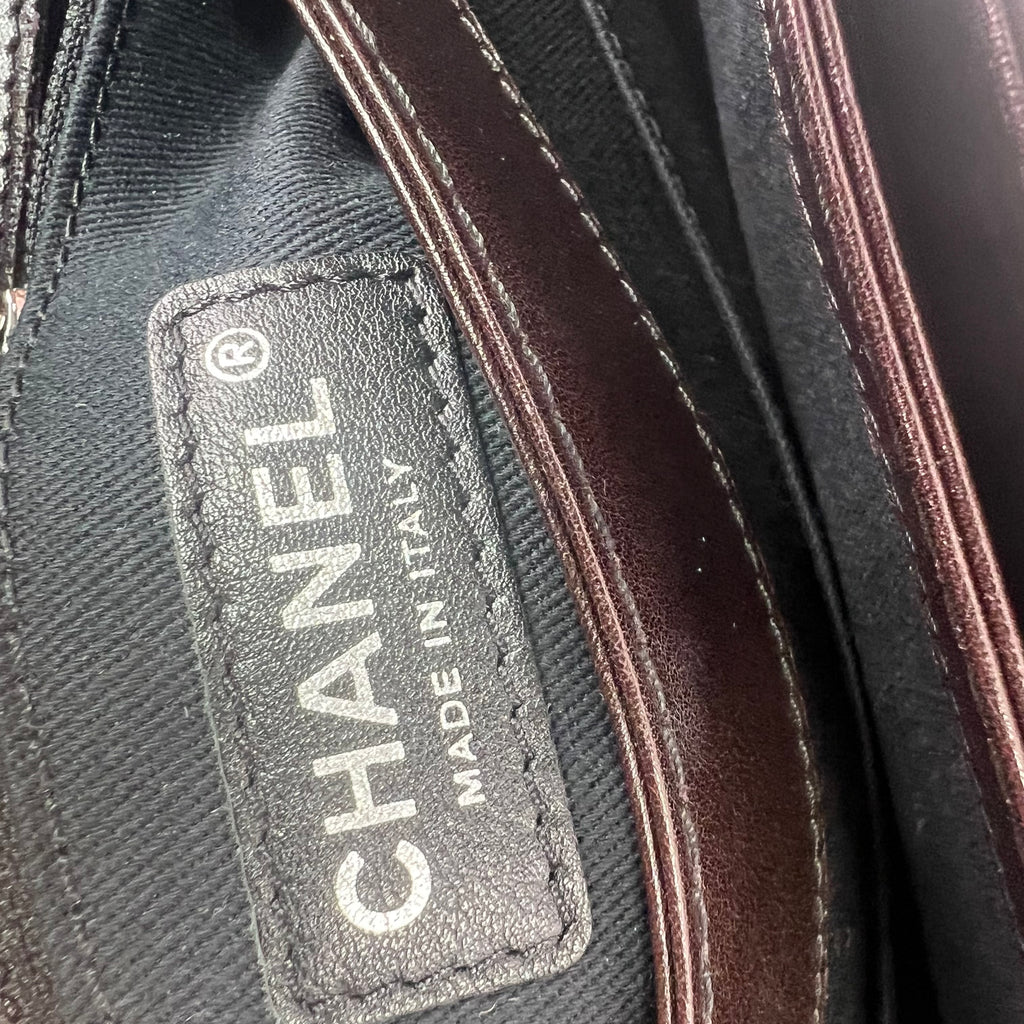 Calfskin Mini Flap Bag Dark Brown