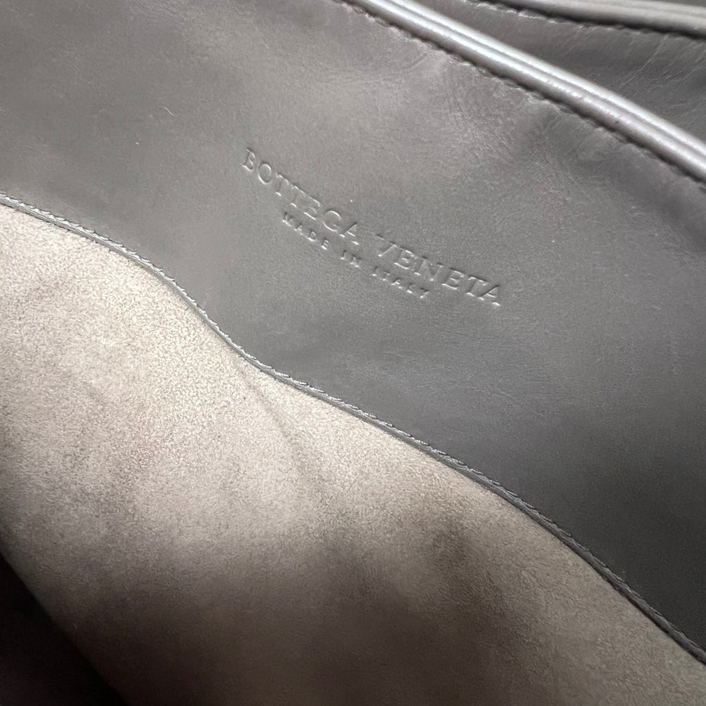 Brown Intrecciato Roma Leather Tote Bag twins