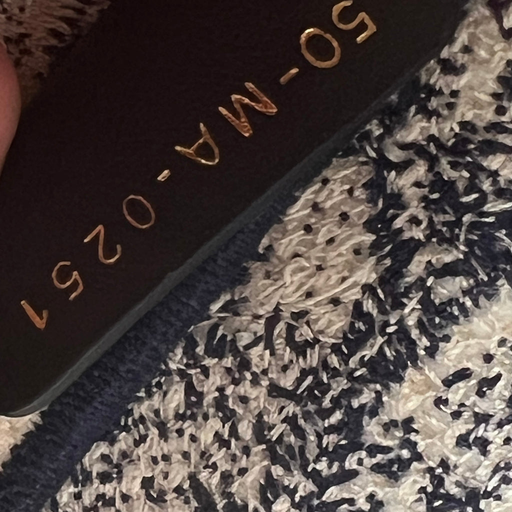 Canvas Embroidered Toile de Jouy Saddle Bag Blue twins