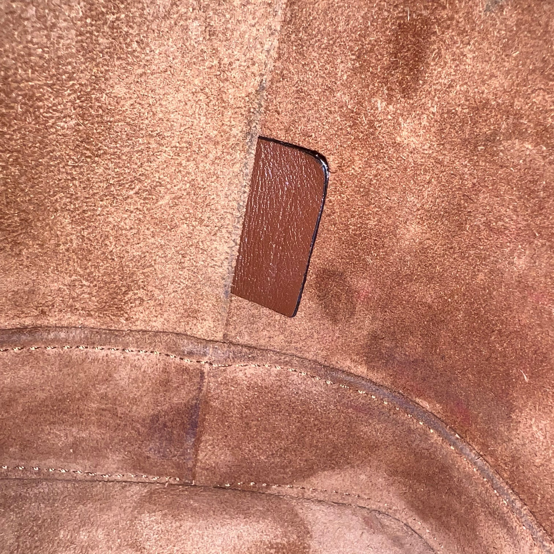 Smooth Calfskin Small Cuir Triomphe Bucket Bag Tan Twins