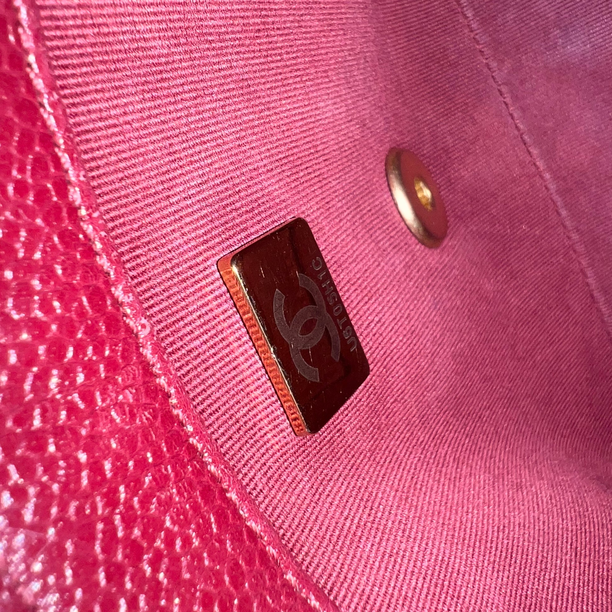 Caviar Quilted Mini Chain Soul Flap Burgundy twins