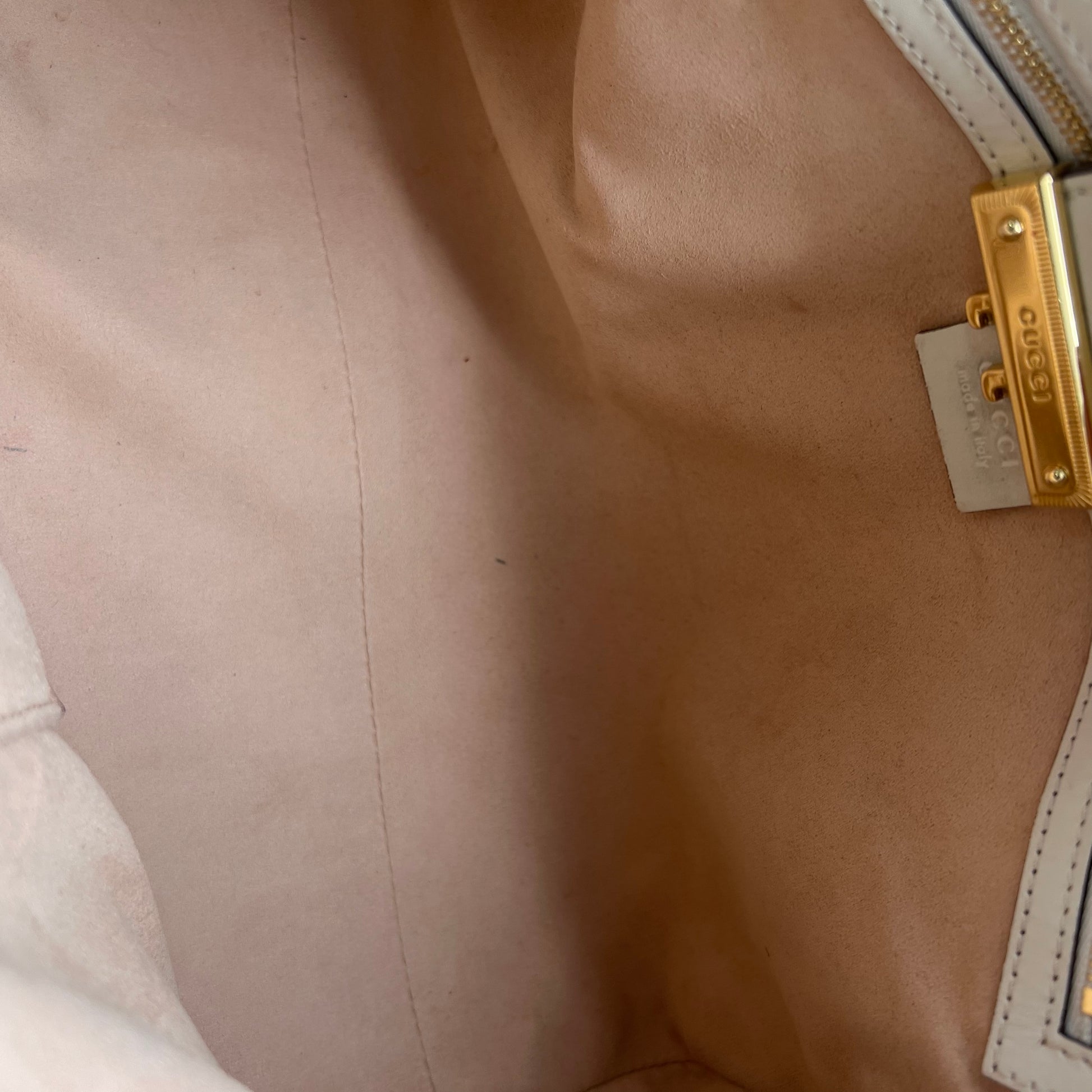 Supreme Padlock Medium Chain Tote/Shoulder Bag White Beige twins