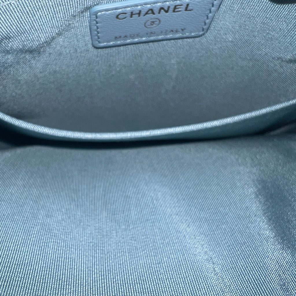 Quilted Lambskin Leather Pouch with Gold-Tone Hardware twins