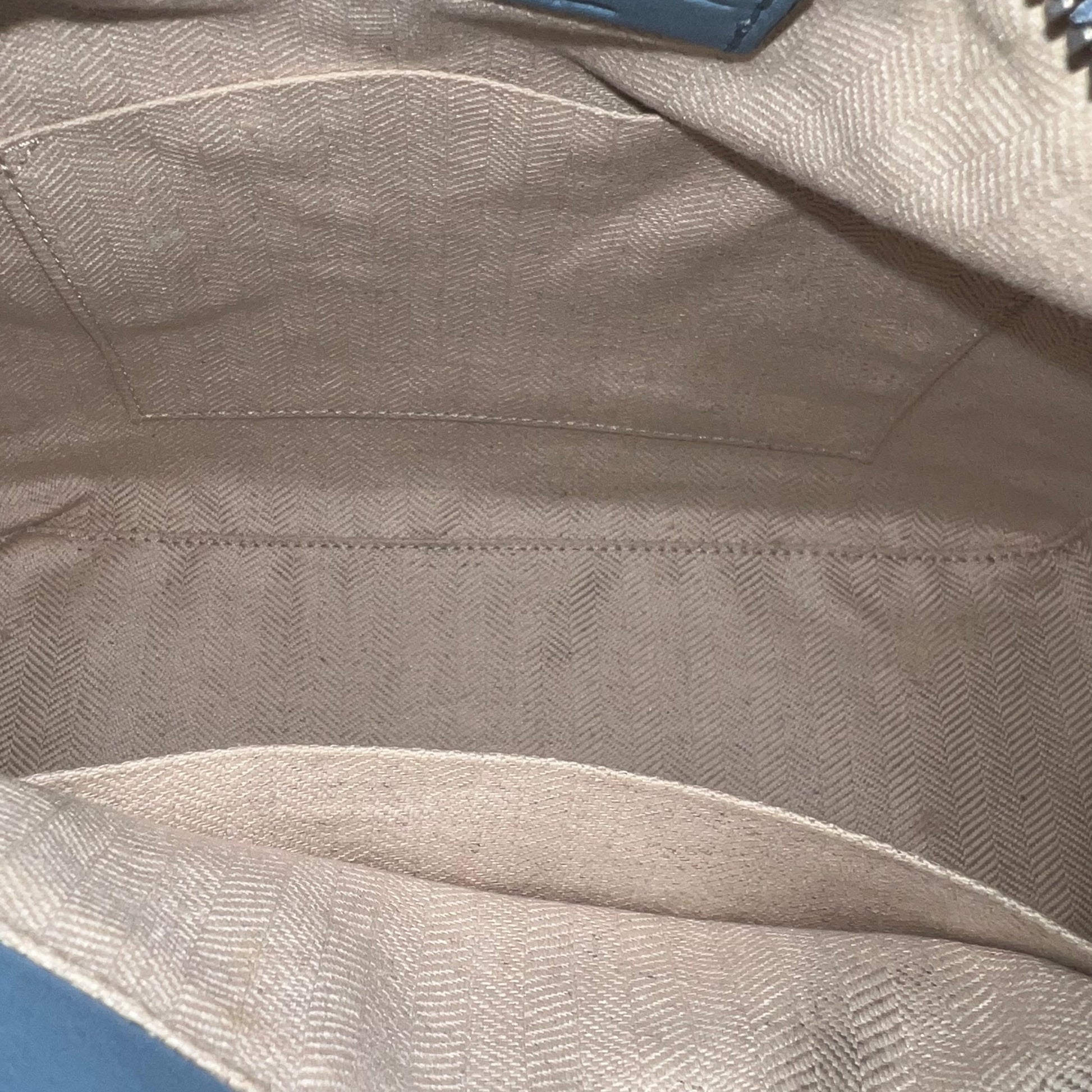 Calfskin Small Puzzle Bag Stone Blue twins