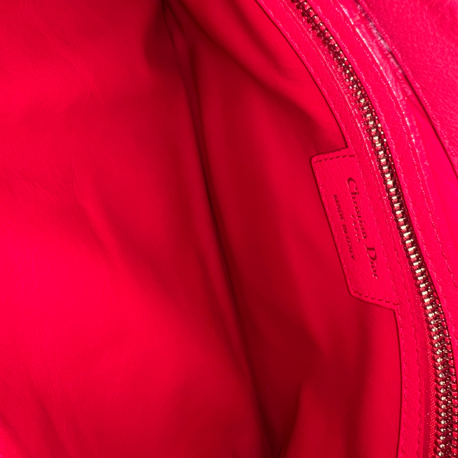 Calfskin Small Diorling Red twins