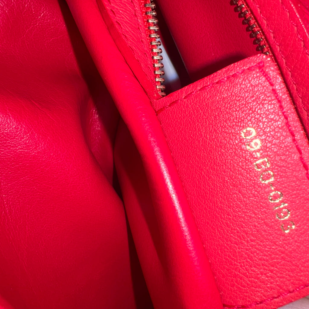 Calfskin Small Diorling Red twins