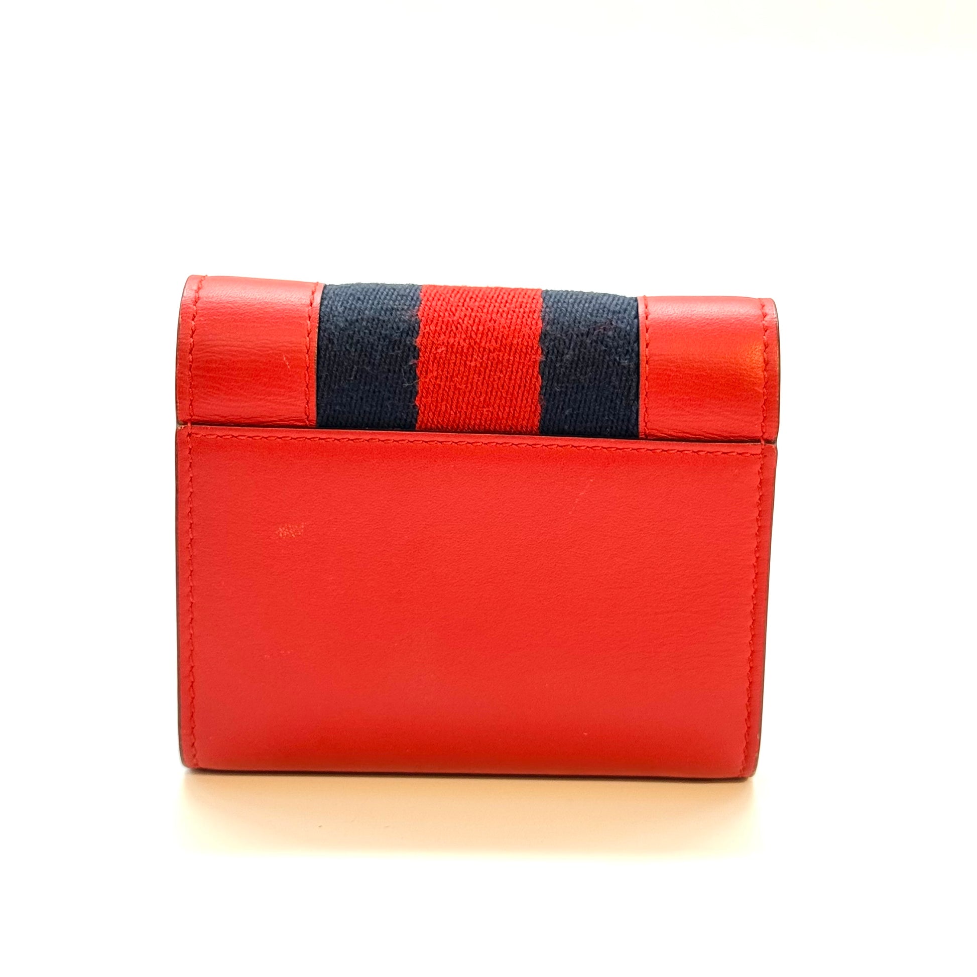 Calfskin Sylvie Wallet Hibiscus Red twins