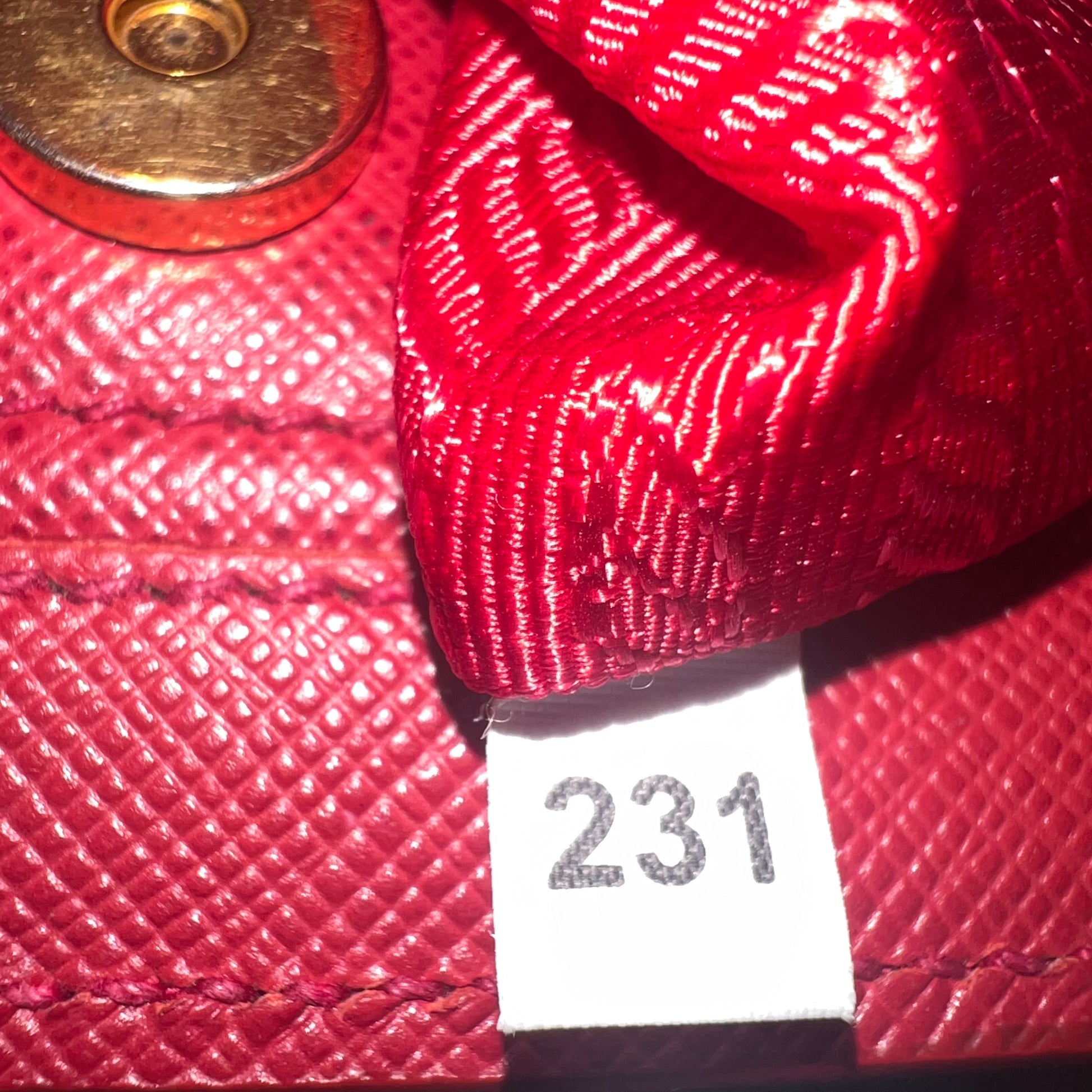 Red Saffiano Leather Large Gardener's Tote twins