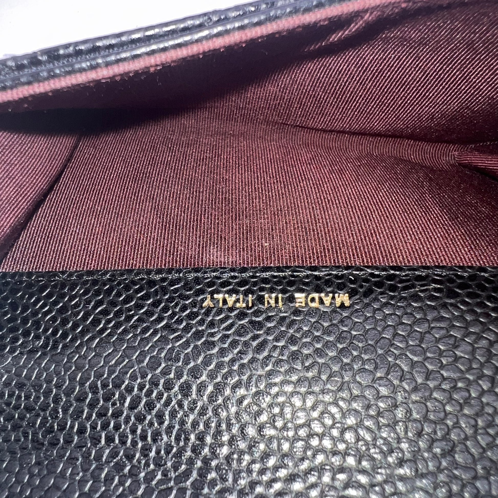 Caviar Quilted Compact Flap Wallet Black twins