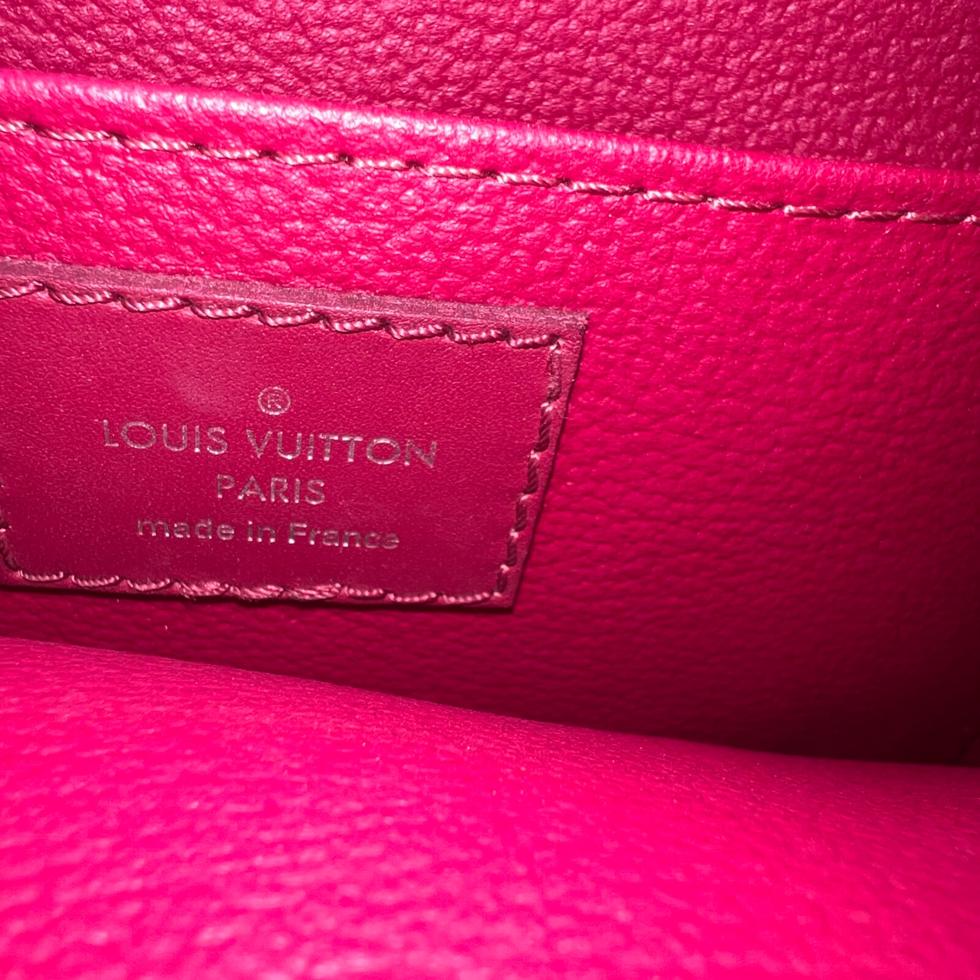 Louis Vuitton Epi Leather Clutch Pouch Fuchsia Pink Twins
