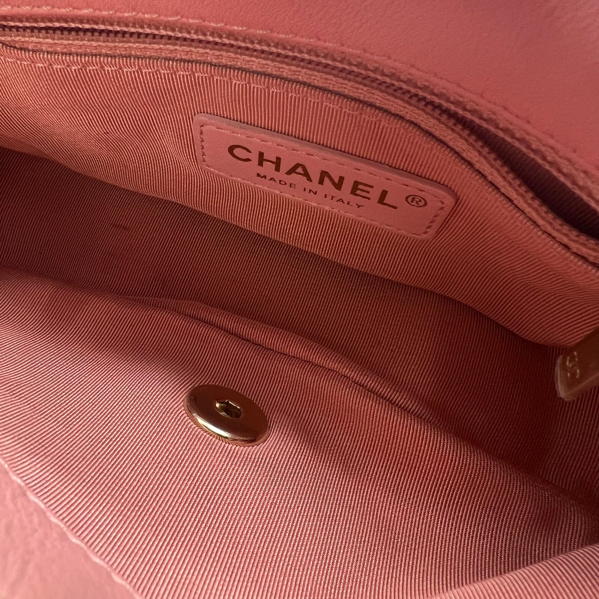 Tweed Medium Pearl Handle Flap Pink Beige Orange Ecru twins