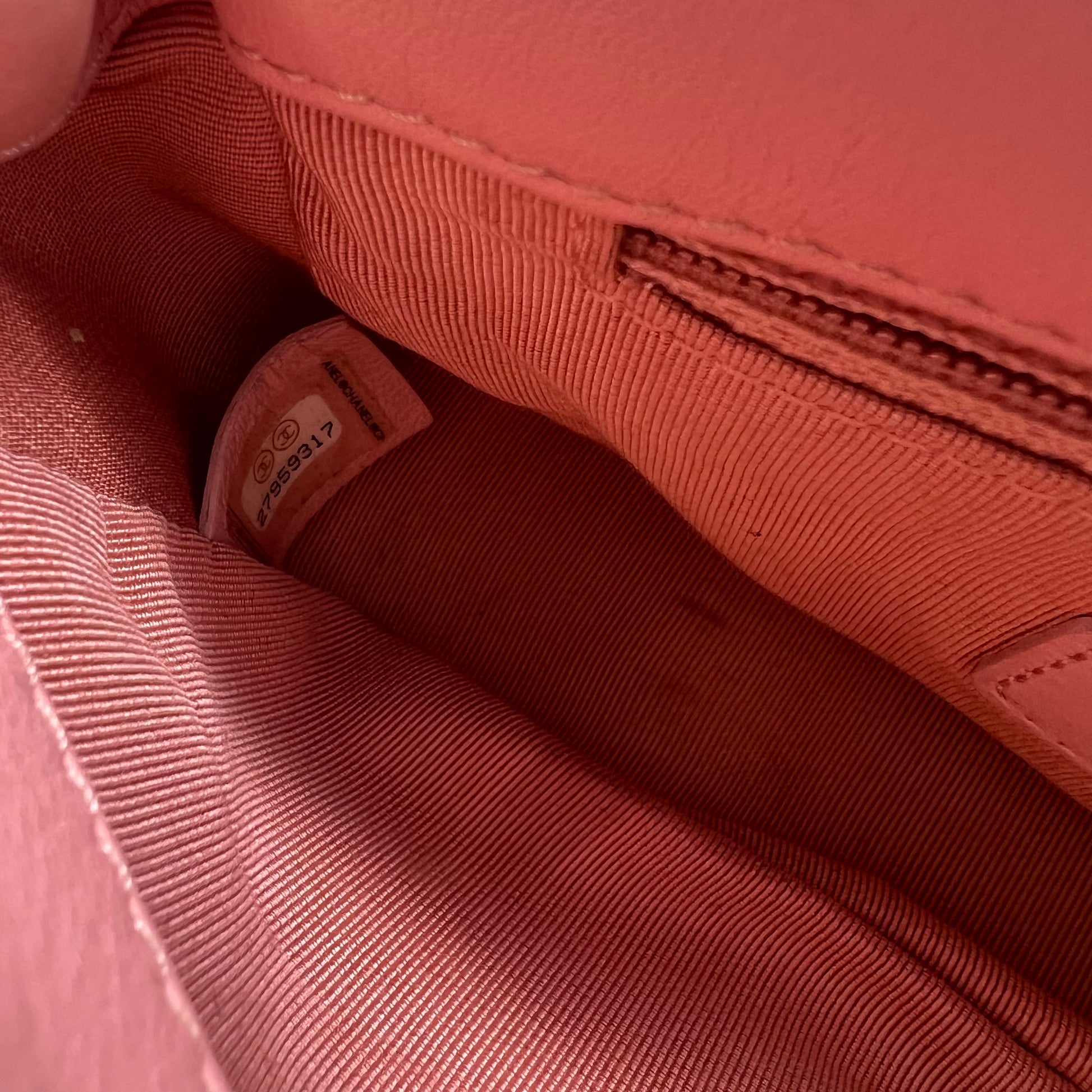 Tweed Medium Pearl Handle Flap Pink Beige Orange Ecru twins