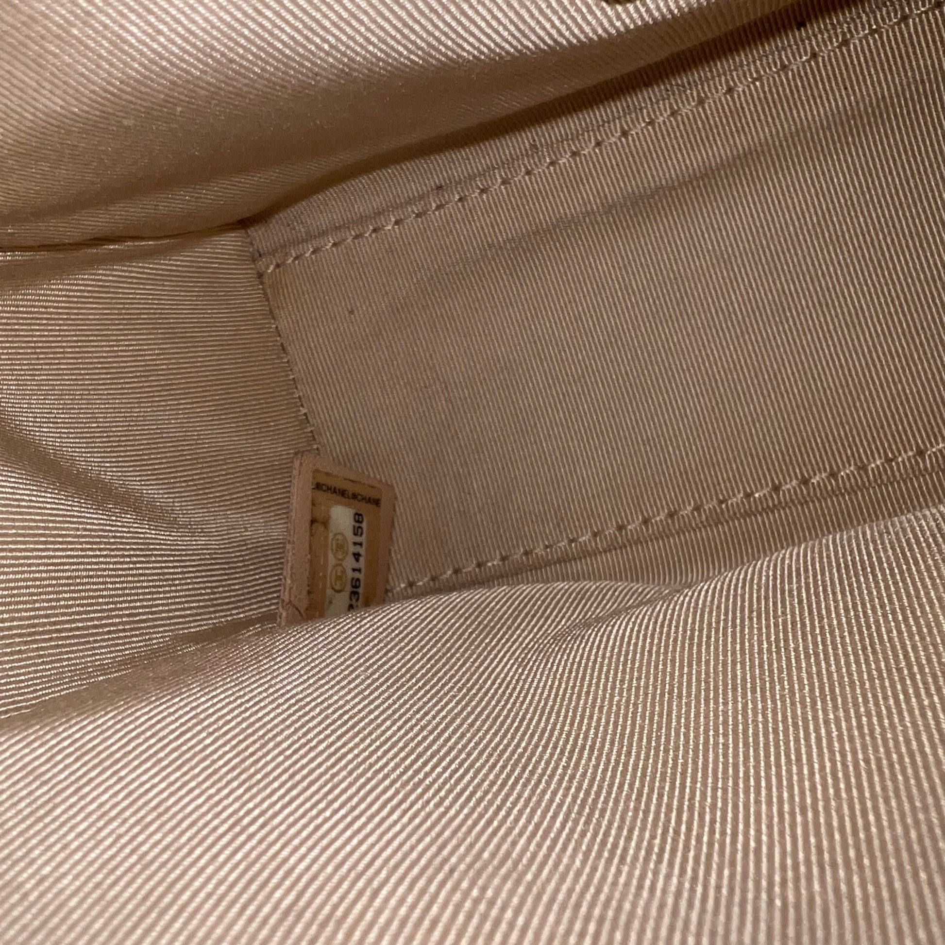 Chanel Executive Small Flap Caviar Leather Top Handle Bag Beige Twins