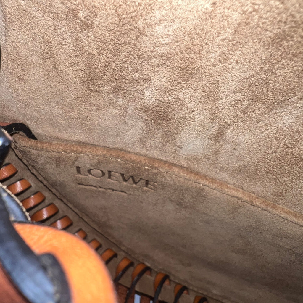 Loewe Gate Dual Mini Woven Calfskin Crossbody Bag Tan Twins