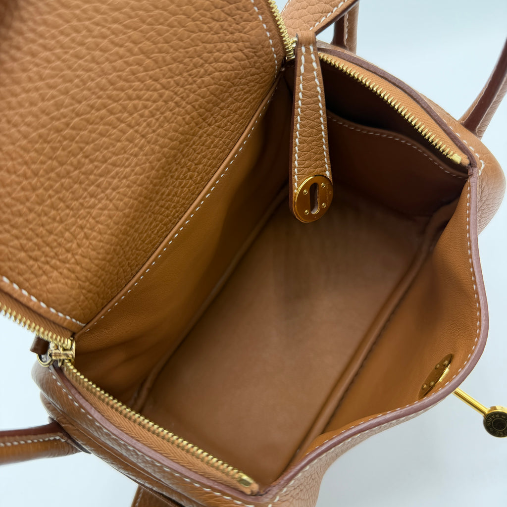 Lindy Bag Clemence Mini Gold BIC692(2023)