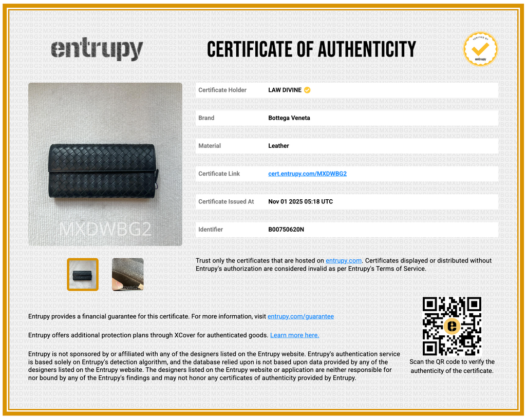 Intrecciato Weave Continental Wallet Black