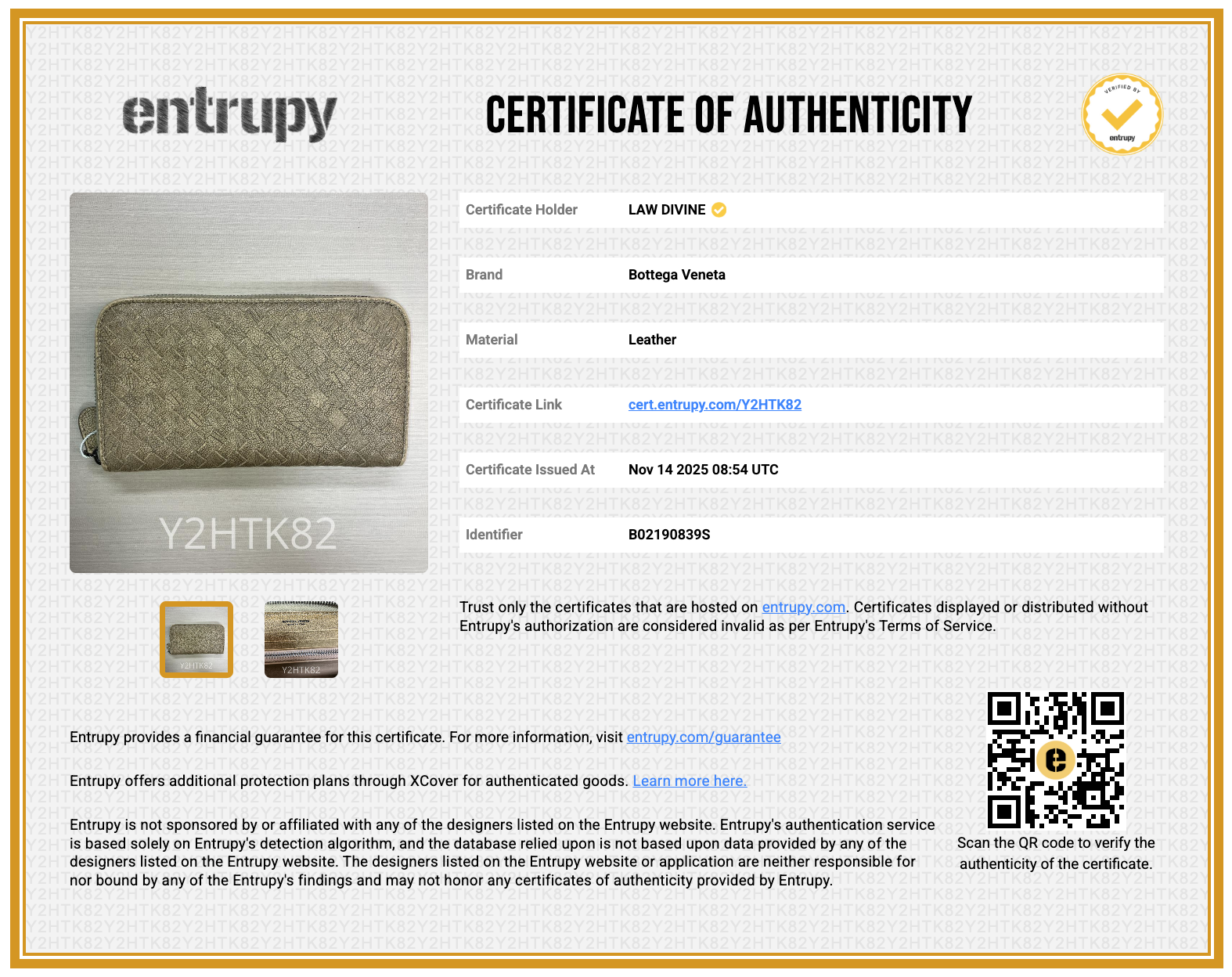 Veneta Opera Intrecciato Wallet Brown