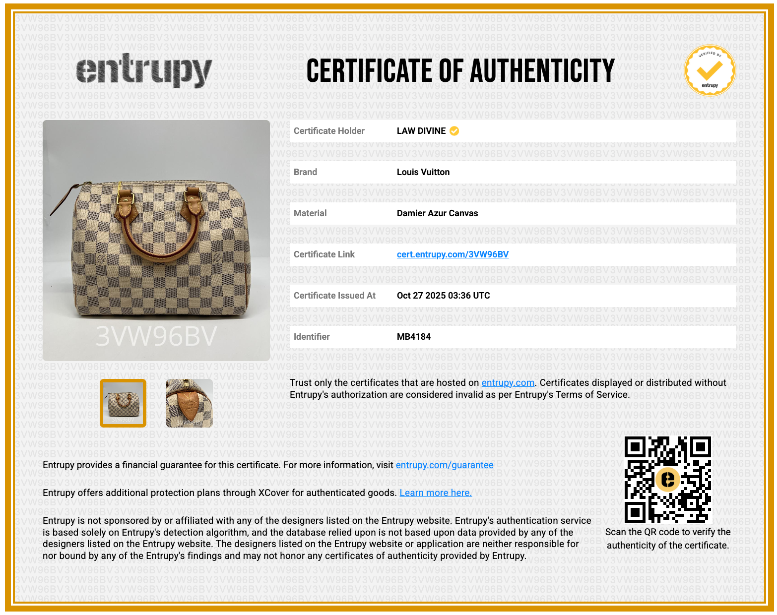 Damier Azur Speedy 25