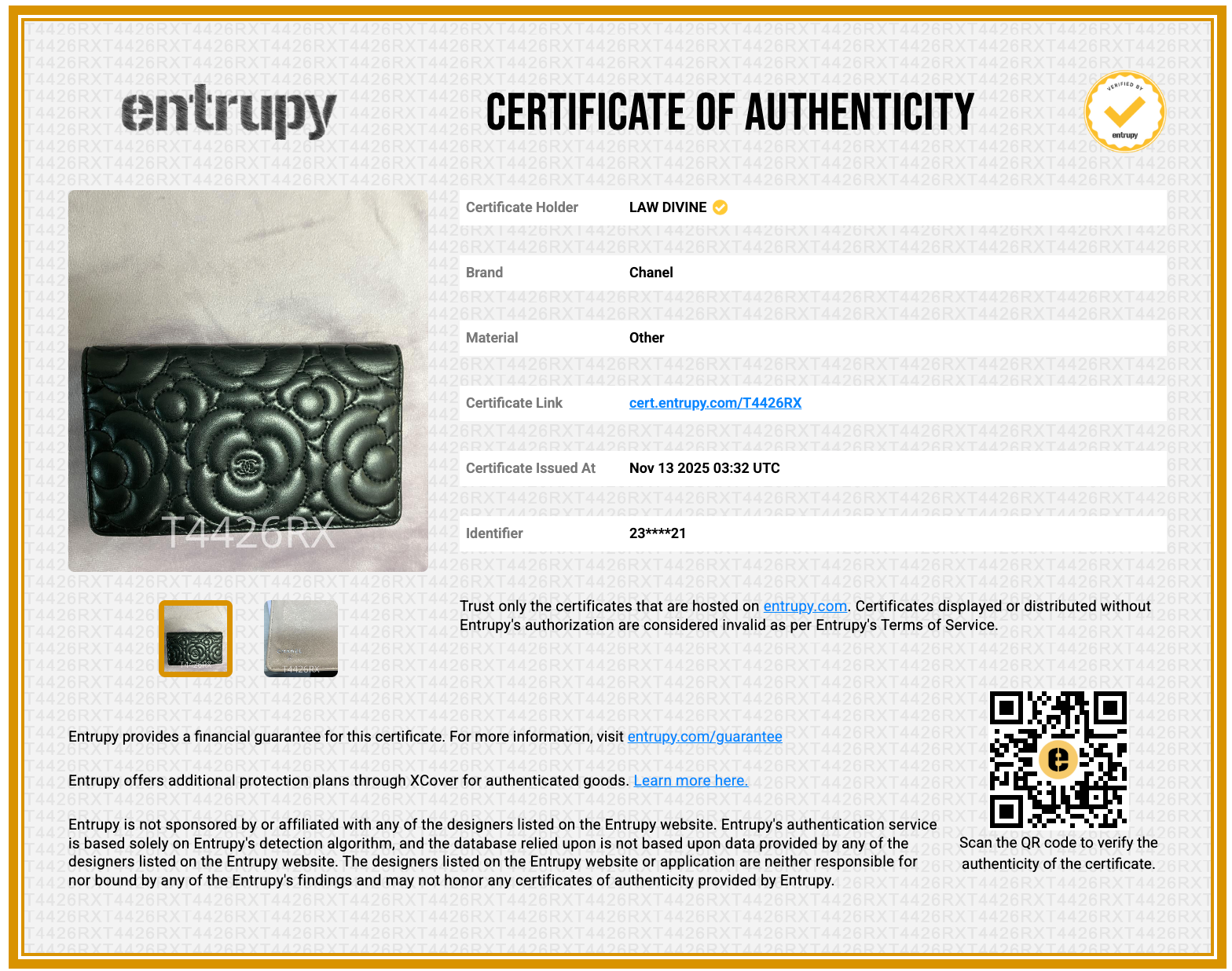 Camellia Embossed Long Wallet