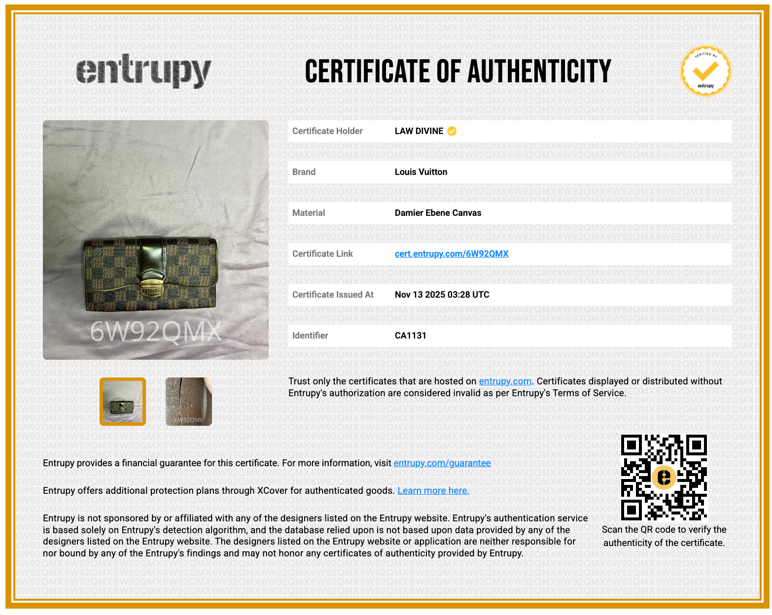 Damier Ebene Sistina Wallet