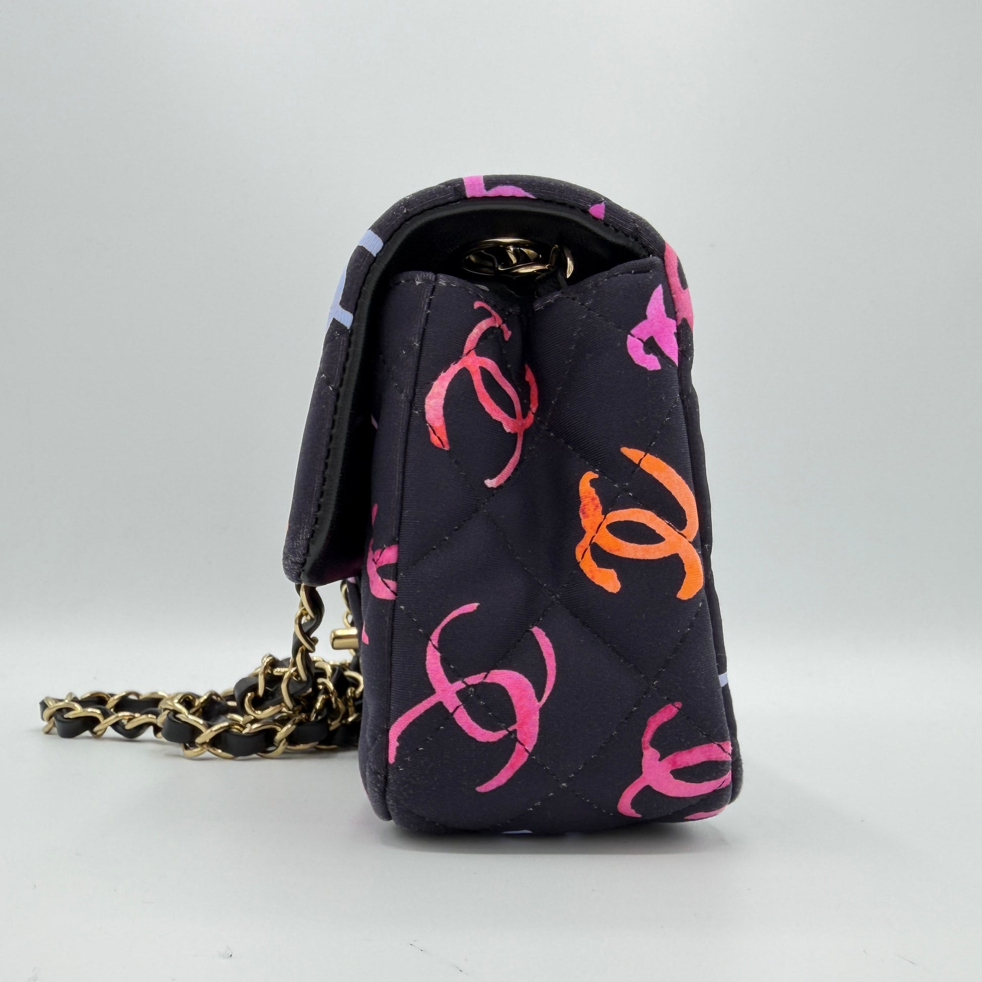Printed Fabric Quilted Mini Rectangular Flap