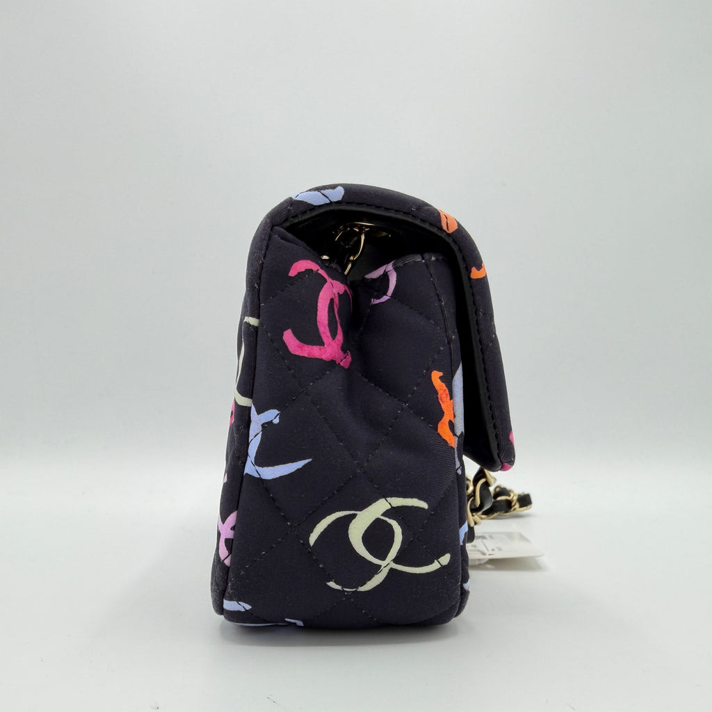Printed Fabric Quilted Mini Rectangular Flap