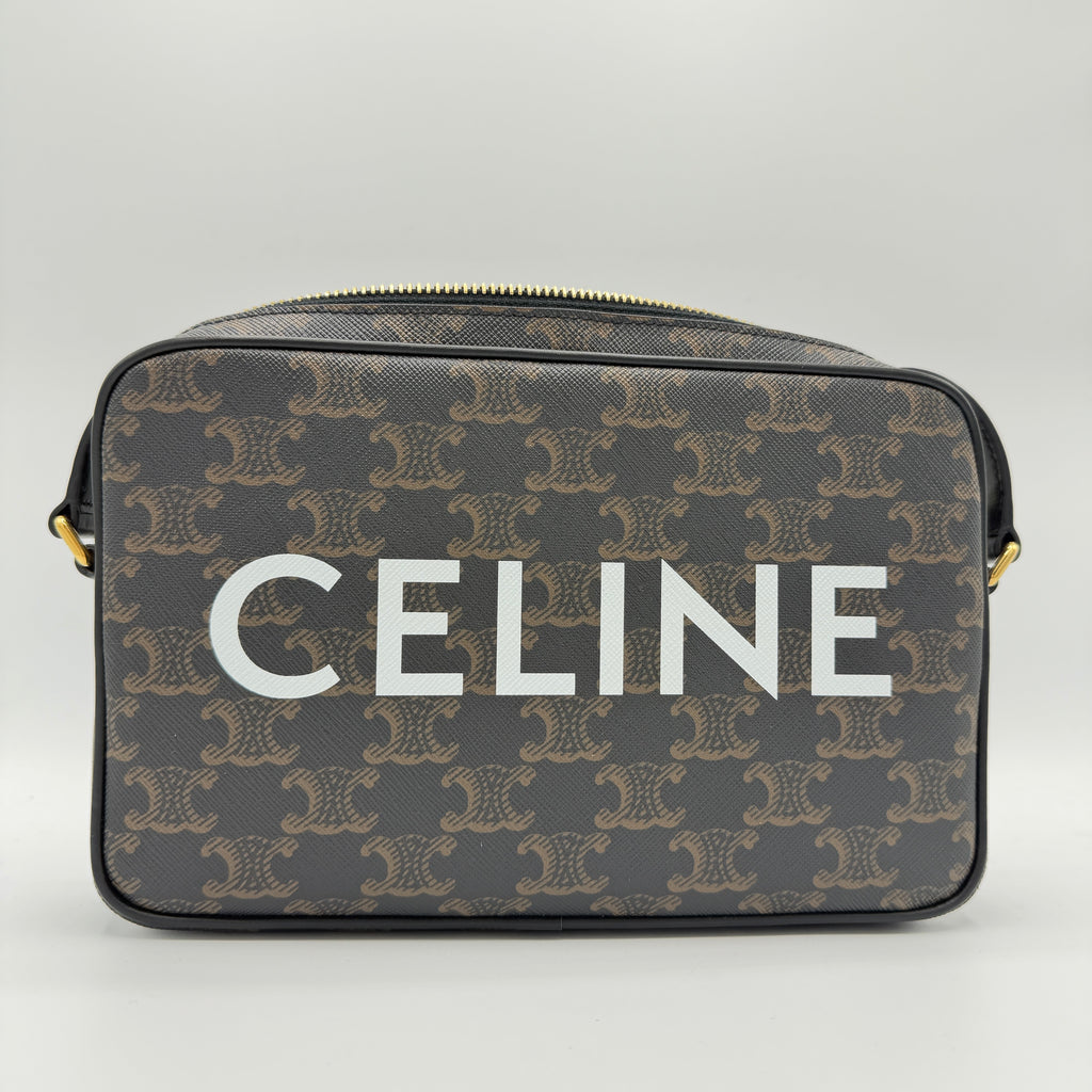 Messenger Bag Triomphe Canvas with Celine Print