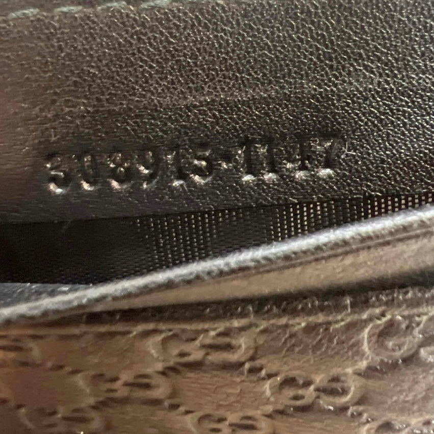 Micro GG Monogram Leather Card Holder