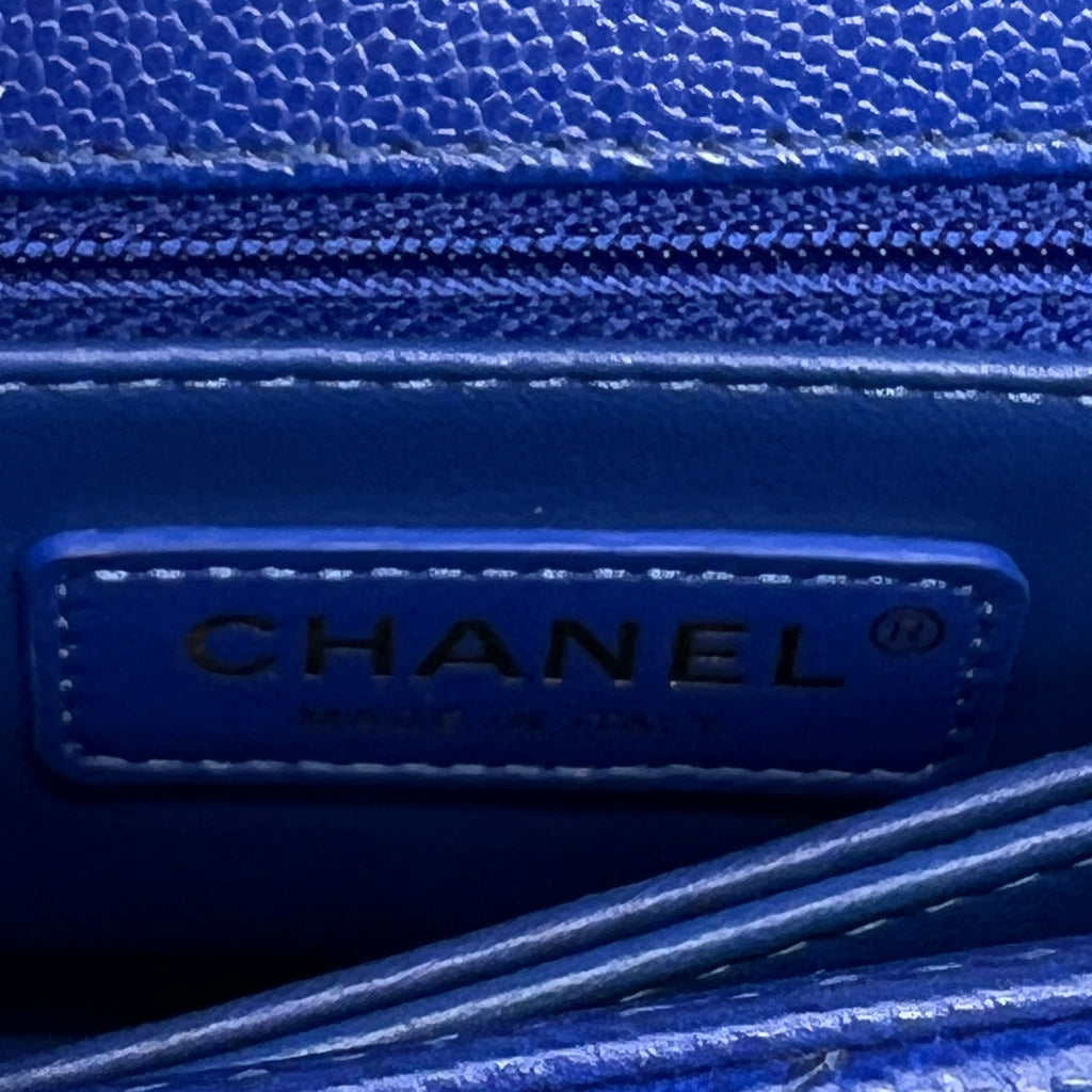 Chanel Coco Top Handle Bag Quilted Caviar Mini J2198 Twins