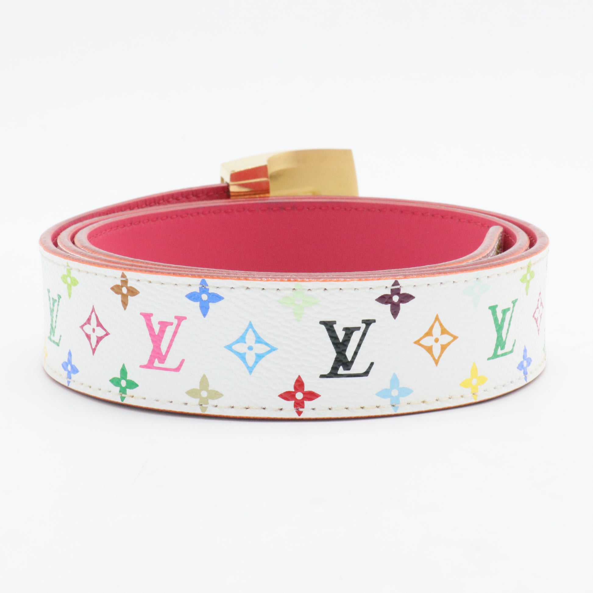LV Cut Reversible Belt Monogram Multicolor