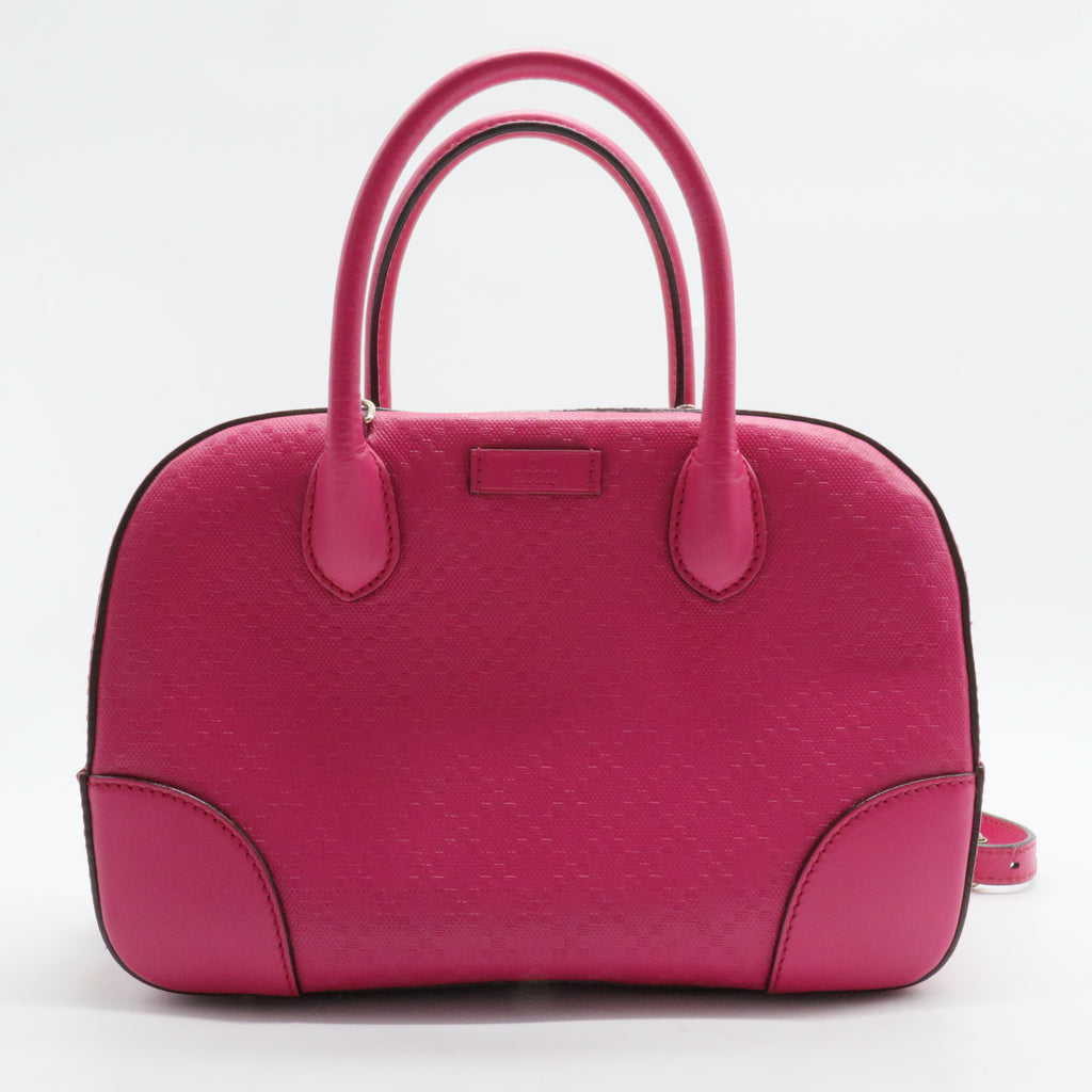Bright Top Handle Bag Diamante Leather Small