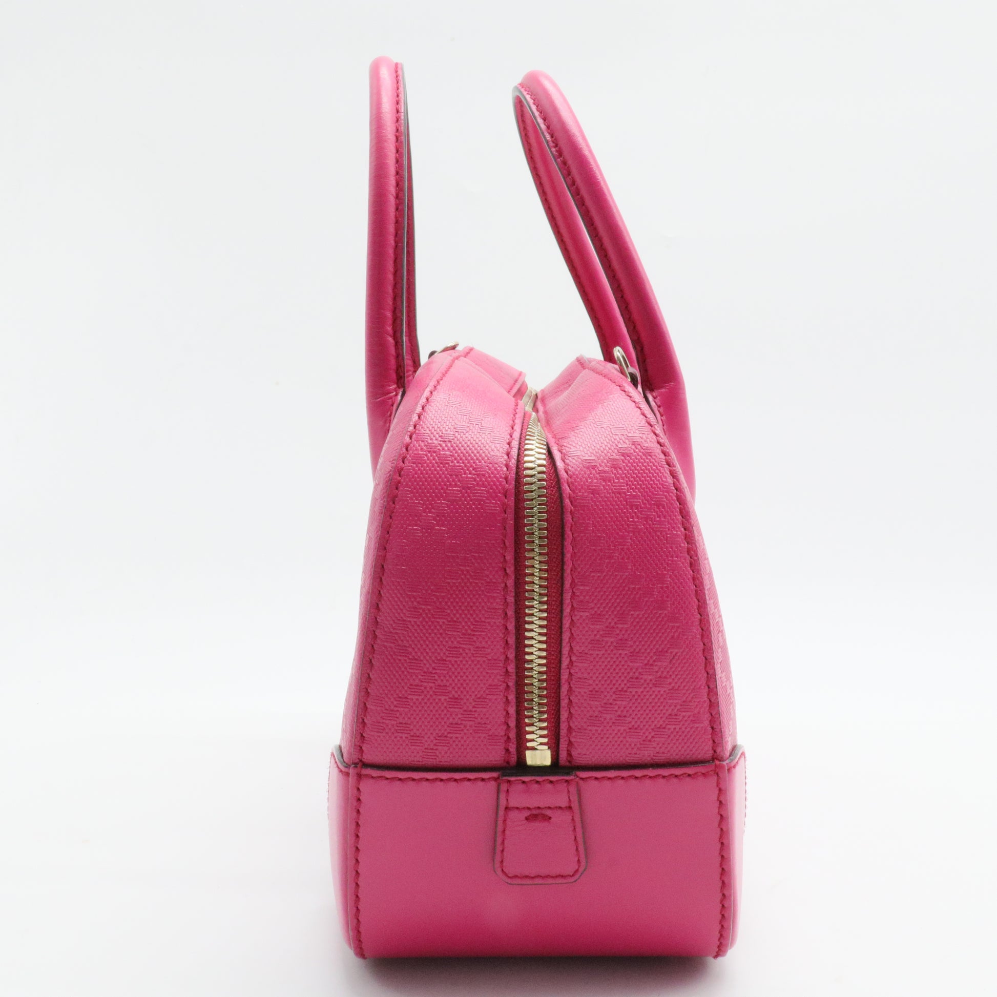 Bright Top Handle Bag Diamante Leather Small