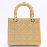 Lady Dior Bag Cannage Quilt Patent Medium